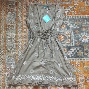 Beige tunic / beach cover up, size XS